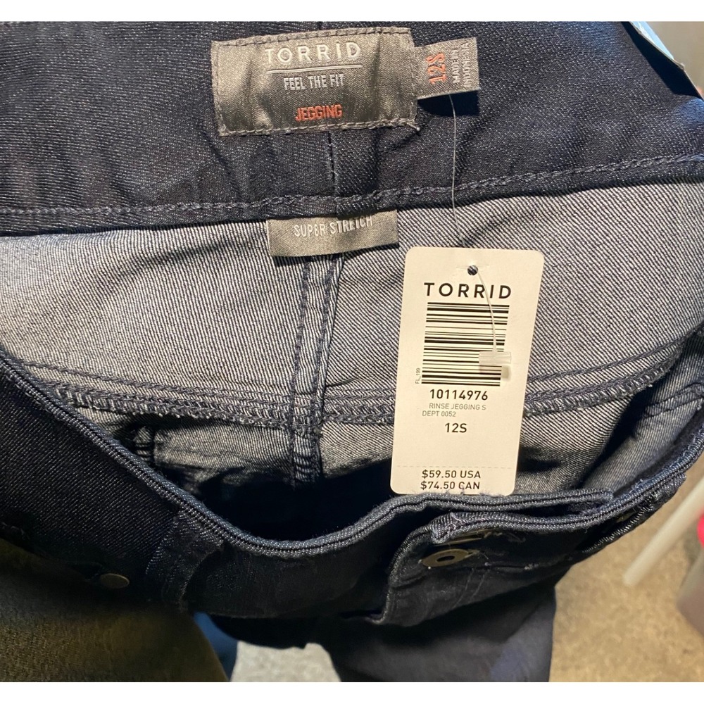 Torrid Rinse Jegging S High Rise 3-Button Super Skinny Dark Wash Jeans 12S NEW - Picture 8 of 8